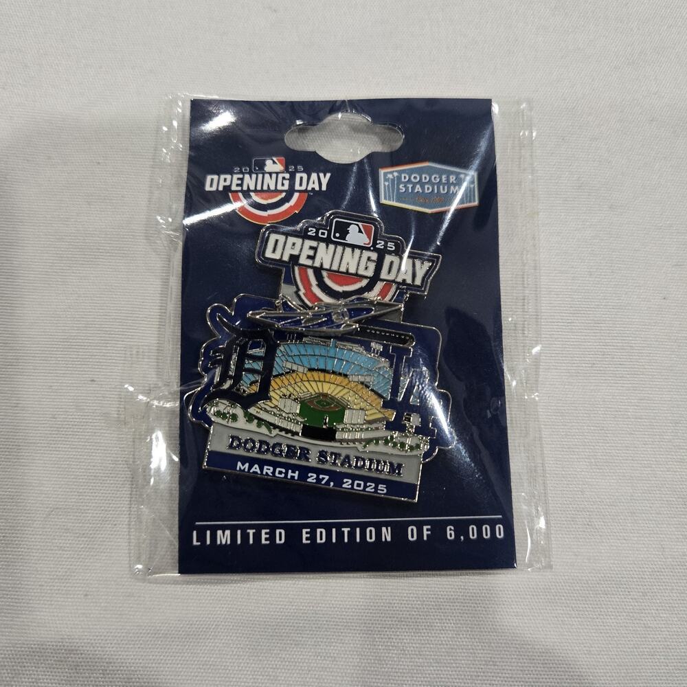 2025 Los Angeles Dodgers Opening Day Jet Flyover Pin Dodgers vs. Detroit Tigers